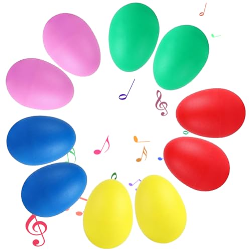 Maracas-Eier, 10 Stück Shaker in Eierform, Musikinstrumente für Kinder, ideal für Eltern-Kind-Aktivitäten, Osterdekoration, kreative Freizeit und Lernspiele Maracas-Eier, 10 Stück Shaker in Eierform, Musikinstrumente für Kinder, ideal für Eltern-Kind-Aktivitäten, Osterdekoration, kreative Freizeit und Lernspiele von Toulifly