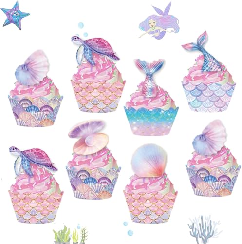 Meerjungfrau Geburtstag Deko,48 Stück Mermaid Cake Toppers,Meerjungfrau Tortendeko,Cupcake Toppers,Meerjungfrau Schwanz Topper,Meerjungfrau Thema Party Dekoration für Kinder Frauen Geburtstag Deko Meerjungfrau Geburtstag Deko,48 Stück Mermaid Cake Toppers,Meerjungfrau Tortendeko,Cupcake Toppers,Meerjungfrau Schwanz Topper,Meerjungfrau Thema Party Dekoration für Kinder Frauen Geburtstag Deko von Toulifly