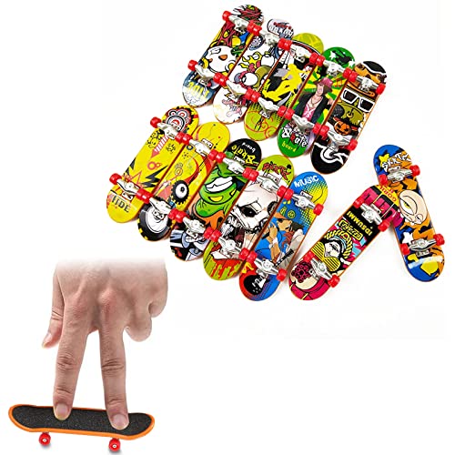 Mini Griffbrett, Toy Finger Skateboard, 6 Stück Mini Skateboard Finger Für Kinder, Cartoon Finger Skateboards, Fingerboard für Kinder Partytütenfüller, Kindergeburtstag Geschenke von Toulifly