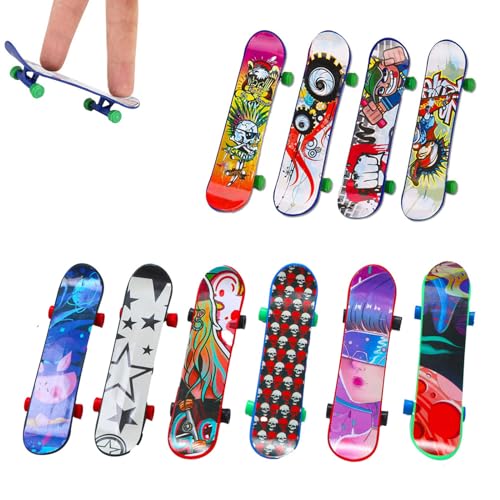 Toulifly Finger Skateboard, 10 Stück Mini Skateboard Finger Für Kinder, Cartoon Finger Skateboards, Fingerboard für Kinder Partytütenfüller, Kindergeburtstag Geschenke von Toulifly