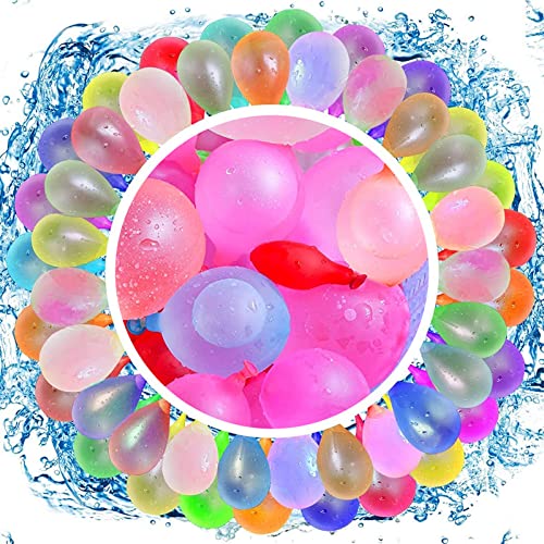 Wasserbomben, Ballon, Bunt Gemischt Wasser Luftballons, 200 Stück Schnellfüller wasserbomben Set, Selbstversiegelnde Wasserballons, Verknoten Wasserballons Wasserschlacht Luftballons von Toulifly