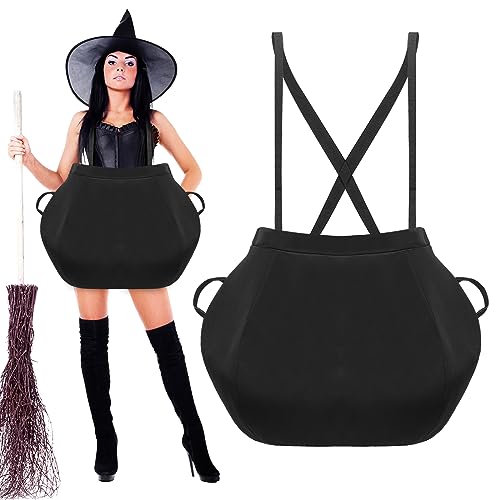 Toulite Halloween Schwarzer Kessel Kostüm mit Schultergurt Topf Kostüm für Erwachsene Party Cosplay Lustige Accessoires von Toulite