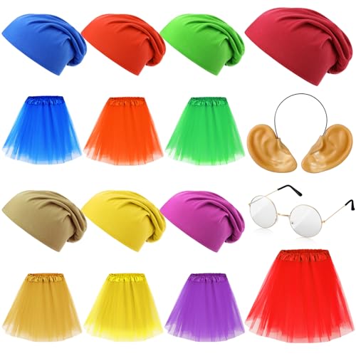 Toulite Klassisches Zwerg-Kostüm-Set mit Zwergmützen, künstlichen Ohren, runde Brille, Zwerg-Kostüme für Gruppe, Erwachsene, Halloween, Cosplay, Weihnachtsfeier, 23-teilig Toulite Klassisches Zwerg-Kostüm-Set mit Zwergmützen, künstlichen Ohren, runde Brille, Zwerg-Kostüme für Gruppe, Erwachsene, Halloween, Cosplay, Weihnachtsfeier, 23-teilig von Toulite