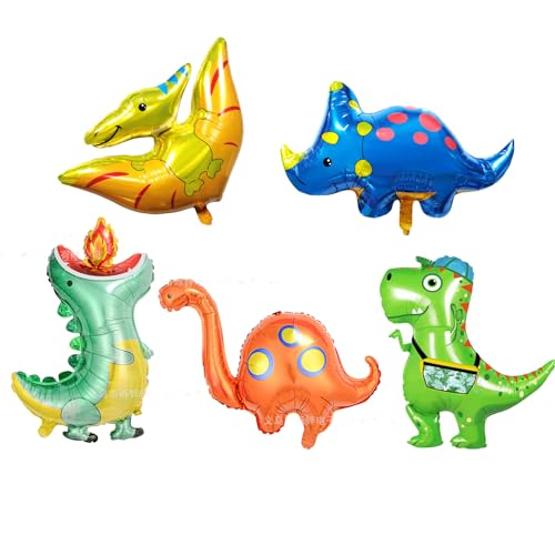 Dinosaurier Luftballons Set, 5-teilig, Dinosaurier folienballon, Dino Luftballons Party, folienballon Kinder Gross für Geburtstag Geschenk, Dinosaurier Jungle Geburtstag Deko Jungen 1 2 3 Jahre Dinosaurier Luftballons Set, 5-teilig, Dinosaurier folienballon, Dino Luftballons Party, folienballon Kinder Gross für Geburtstag Geschenk, Dinosaurier Jungle Geburtstag Deko Jungen 1 2 3 Jahre von Tourima