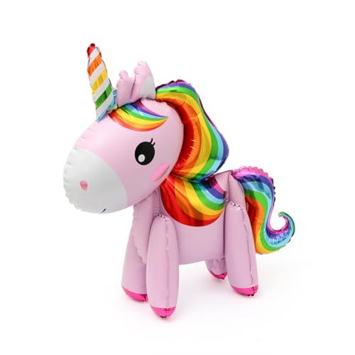Einhorn Luftballon, Rosa mit Regenbogen Design, Folienballon Einhorn, Stehend Einhorn Deko, Kindergeburtstag Partydekoration für Kindergeburtstag, Einhorn Deko Einhorn Luftballon, Rosa mit Regenbogen Design, Folienballon Einhorn, Stehend Einhorn Deko, Kindergeburtstag Partydekoration für Kindergeburtstag, Einhorn Deko von Tourima