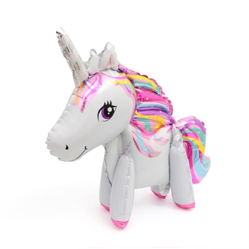 Einhorn Luftballon Regenbogenfarben, Weiß, Folienballon Einhorn, Stehend Einhorn Deko, Kindergeburtstag Partydekoration für Kindergeburtstag, Einhorn Ballon Einhorn Luftballon Regenbogenfarben, Weiß, Folienballon Einhorn, Stehend Einhorn Deko, Kindergeburtstag Partydekoration für Kindergeburtstag, Einhorn Ballon von Tourima