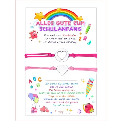 Tourima 2 Stück Schulkind 2025 Mädchen Regenbogen Armband, Schultüte Mädchen Armband für Schulanfang Geschenke für Mädchen, Einschulung Mädchen für Step By Step Schultüte und Step By Step Zubehör Tourima 2 Stück Schulkind 2025 Mädchen Regenbogen Armband, Schultüte Mädchen Armband für Schulanfang Geschenke für Mädchen, Einschulung Mädchen für Step By Step Schultüte und Step By Step Zubehör von Tourima