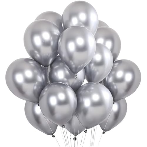 Tourima 20 Stück 10 Zoll Metall Luftballons Silber Set, Ballons Silber für Luftballons Geburtstag Silberhochzeit Deko Silber Verlobung Babyparty Dekoration Jugendweihe, Luftballon Girlande Party Deko Tourima 20 Stück 10 Zoll Metall Luftballons Silber Set, Ballons Silber für Luftballons Geburtstag Silberhochzeit Deko Silber Verlobung Babyparty Dekoration Jugendweihe, Luftballon Girlande Party Deko von Tourima
