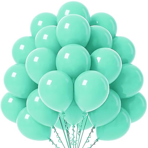 Tourima 20 Stück Macarons Luftballons Blau Set, Blaue Luftballons für Geburtstag Hochzeit Verlobung Babyparty Dekoration Jugendweihe Deko Türkis, Luftballons Geburtstag, Blaue Ballons, Party Deko Blau von Tourima