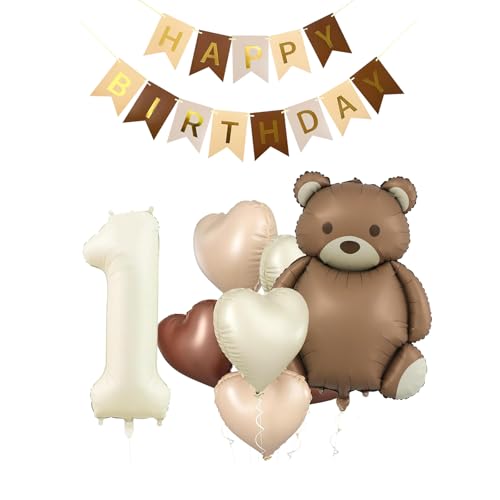 Tourima Geburtstagsdeko 1 Jahr Mädchen mit Happy Birthday Girlande, Folienballon 1 Geburtstag Mädchen, Ballon Deko 1.Geburtstag Mädchen, Luftballons mit Happy Birthday Banner 1 Jahr Tourima Geburtstagsdeko 1 Jahr Mädchen mit Happy Birthday Girlande, Folienballon 1 Geburtstag Mädchen, Ballon Deko 1.Geburtstag Mädchen, Luftballons mit Happy Birthday Banner 1 Jahr von Tourima