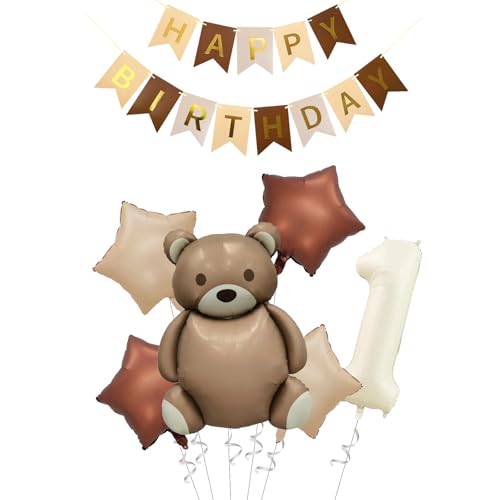 Tourima Geburtstagsdeko 1 Jahr Mädchen mit Happy Birthday Girlande, Folienballon 1 Geburtstag Mädchen, Ballon Deko 1.Geburtstag Mädchen, Luftballons mit Happy Birthday Banner 1 Jahr Tourima Geburtstagsdeko 1 Jahr Mädchen mit Happy Birthday Girlande, Folienballon 1 Geburtstag Mädchen, Ballon Deko 1.Geburtstag Mädchen, Luftballons mit Happy Birthday Banner 1 Jahr von Tourima