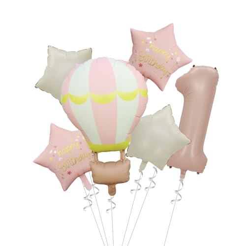 Tourima Heißluftballon Geburtstagsdeko 1 Jahr Mädchen,Folienballon 1 Geburtstag Mädchen,Ballon Deko 1.Heliumballons Geburtstag Deko Luftballons 1 Jahr Tourima Heißluftballon Geburtstagsdeko 1 Jahr Mädchen,Folienballon 1 Geburtstag Mädchen,Ballon Deko 1.Heliumballons Geburtstag Deko Luftballons 1 Jahr von Tourima