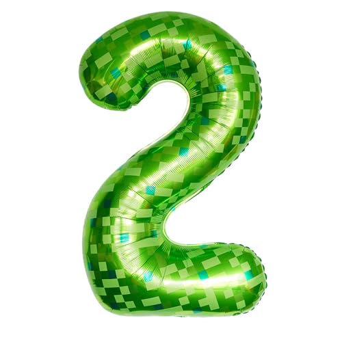 Tourima Riesige Grüne Pixel Miner Thema Folienballon 2, Mining Große Zahlen Luftballon 2 Geburtstag Junge Mädchen, 100 CM 40 Zoll XXL Luftballon 2. Geburtstag, Luftballon 2 Jahre, 2 Luftballons Zahl Tourima Riesige Grüne Pixel Miner Thema Folienballon 2, Mining Große Zahlen Luftballon 2 Geburtstag Junge Mädchen, 100 CM 40 Zoll XXL Luftballon 2. Geburtstag, Luftballon 2 Jahre, 2 Luftballons Zahl von Tourima