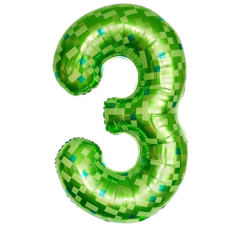 Tourima Riesige Grüne Pixel Miner Thema Folienballon 3, Mining Große Zahlen Luftballon 3 Geburtstag Junge Mädchen, 100 CM 40 Zoll XXL Luftballon 3 Jahre, Luftballons Geburtstag 3, Helium Ballon 3 Tourima Riesige Grüne Pixel Miner Thema Folienballon 3, Mining Große Zahlen Luftballon 3 Geburtstag Junge Mädchen, 100 CM 40 Zoll XXL Luftballon 3 Jahre, Luftballons Geburtstag 3, Helium Ballon 3 von Tourima