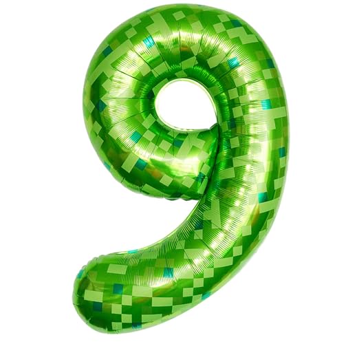Tourima Riesige Grüne Pixel Miner Thema Folienballons Mining Große Luftballon 9 Geburtstag Junge Mädchen, 100 CM 40 Zoll XXL Folienballon 9 Deko Geburtstag Junge, Luftballon 9 Jahre Junge Mädchen Tourima Riesige Grüne Pixel Miner Thema Folienballons Mining Große Luftballon 9 Geburtstag Junge Mädchen, 100 CM 40 Zoll XXL Folienballon 9 Deko Geburtstag Junge, Luftballon 9 Jahre Junge Mädchen von Tourima