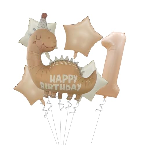 Tourima Dino 1. Geburtstag Junge Luftballon Set, Geburtstagsdeko 1 Jahr Junge für First Birthday Decorations Mädchen Party Deko, Luftballon 1. Geburtstag, Kindergeburtstag Deko von Tourima