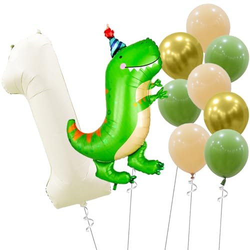 Tourima XXL 1. Geburtstag Junge Dino Set, Geburtstagsdeko 1 Jahr Dino Gilt für First Birthday Decorations und Erster Geburtstag Junge Mädchen, Für Kindergeburtstag Deko Dinosaurier Ballon von Tourima