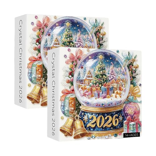 Weihnachts-Kristallkugel-Puzzle 1024 Teile,Weihnachtsmann-Puzzles,Buchstaben Clear Connection auf der Rückseite,Familienaktivitätsspiele als Geschenke zur Heimdekoration (B2) von Tovast