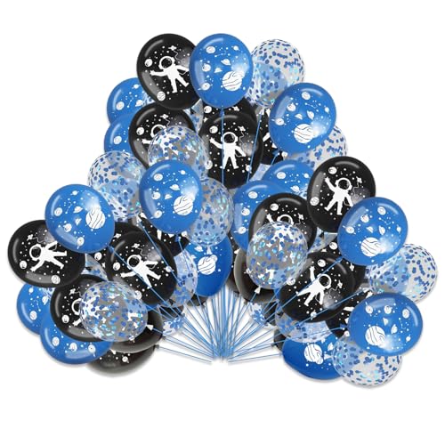 30-teiliges Party-Ballon-Set mit Weltraum-Motto – Blau-schwarze Konfetti-Ballons mit Astronauten- und Planeten-Designs für Kinder, Jungen, Geburtstag, Babyparty und mehr 30-teiliges Party-Ballon-Set mit Weltraum-Motto – Blau-schwarze Konfetti-Ballons mit Astronauten- und Planeten-Designs für Kinder, Jungen, Geburtstag, Babyparty und mehr von Tovbmup