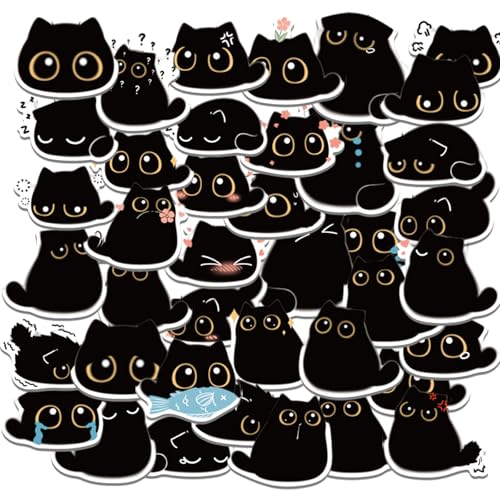 Tovbmup 40 Stück Schwarze Katze Aufkleber Set,süße Katzen Aufkleber wasserfeste Vinyl Aufkleber ästhetische Aufkleber, für Laptop Skateboard Fahrrad Moped Motorrad Scrapbooking Tovbmup 40 Stück Schwarze Katze Aufkleber Set,süße Katzen Aufkleber wasserfeste Vinyl Aufkleber ästhetische Aufkleber, für Laptop Skateboard Fahrrad Moped Motorrad Scrapbooking von Tovbmup