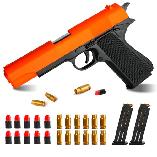 Spielzeug Pistole Spielzeug Schaumstoff Blaster - Spielzeugpistole mit Weichen Kugeln und Magazin, Kinderpistolen für Kinder ab 6 Jahren von Tovol Zerky
