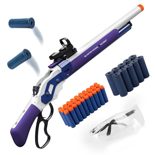 Shell Auswurf Spielzeug Gewehr Hebel Action Schrotflinte Spielzeug Schaum Blaster Spielzeugpistole mit Schutzbrille und Stirp Band für Teen Youth Shell Auswurf Spielzeug Gewehr Hebel Action Schrotflinte Spielzeug Schaum Blaster Spielzeugpistole mit Schutzbrille und Stirp Band für Teen Youth von Tovol Zerky