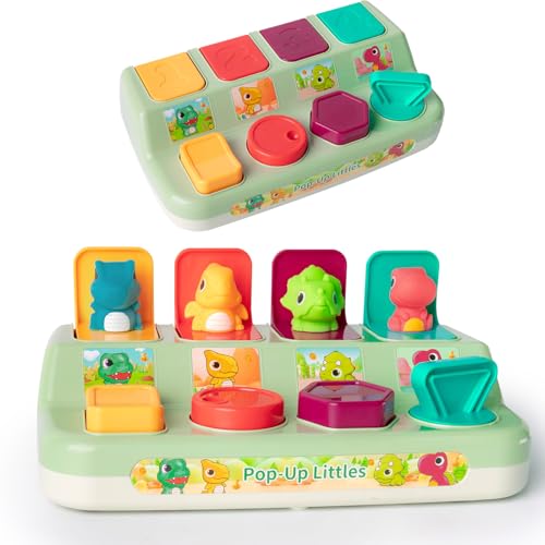 Pop-Up Dinosaurier Spielzeug, Ursache und Wirkung Spielzeug für Babys von 6-9-12 Monaten, interaktives Frühlerns Spielzeug mit Sensortaster für Mädchen und Jungen, Kleinkinder 1-3 Jahre, Geschenk Pop-Up Dinosaurier Spielzeug, Ursache und Wirkung Spielzeug für Babys von 6-9-12 Monaten, interaktives Frühlerns Spielzeug mit Sensortaster für Mädchen und Jungen, Kleinkinder 1-3 Jahre, Geschenk von Tovol Zerky