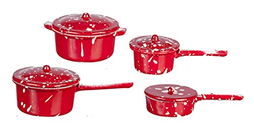 Melody Jane Puppenhaus Miniatur Küchenzubehör Rot Metall Kasserolle Pfannen Set 2106r Melody Jane Puppenhaus Miniatur Küchenzubehör Rot Metall Kasserolle Pfannen Set 2106r von Melody Jane