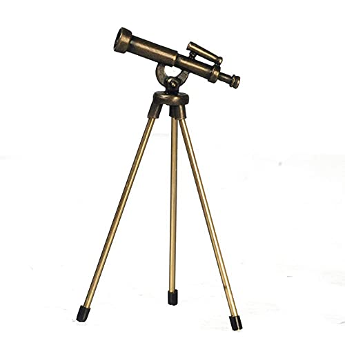 Puppenhaus Bronze Teleskop Mit Gold Beine Miniatur Yard 1:12 Gartenzubehör von Town Square Miniatures