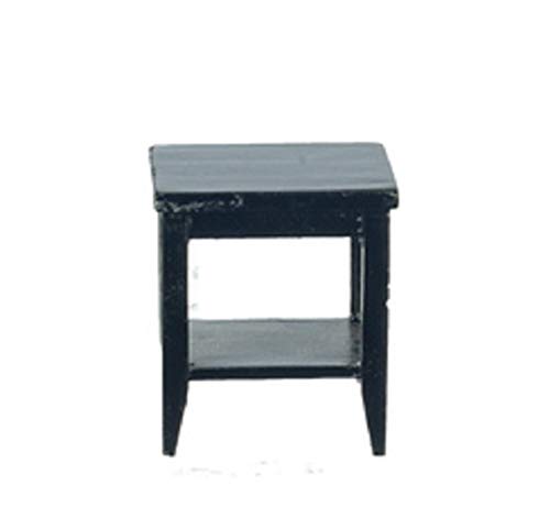 Puppenhaus Schwarz Retro Seite Tisch mit Regal Moderne Wohnzimmermöbel Puppenhaus Schwarz Retro Seite Tisch mit Regal Moderne Wohnzimmermöbel von Town Square Miniatures