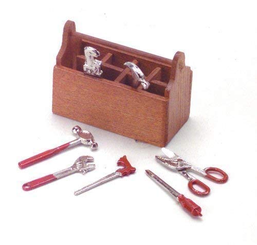 Puppenhaus Miniatur Zubehör Werkzeugbox mit Werkzeug 323 von Melody Jane