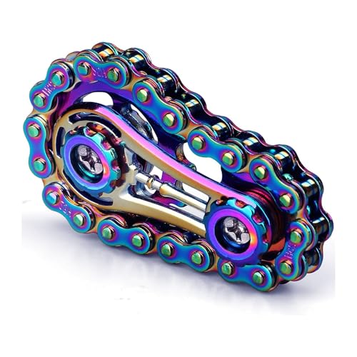 Kette Getriebe Fidget Spinner für Stress Relief & Angstlinderung Metall Kettenrad Fidget Spielzeug 2 Gänge Spin Fingerspitzen Kreisel , Kinetic Schreibtisch Toy für Kinder & Erwachsene von TownTop