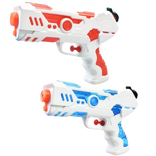Wasserpistole Kinder, 2 Stück Wasserpistolen Set, Wasserspritzpistole Klein Mit Großer Reichweite, Wasserpistole Kinder Ab 4, Für Kindergeburtstag Und Giveaway (Blau Und Rot) von TownTop