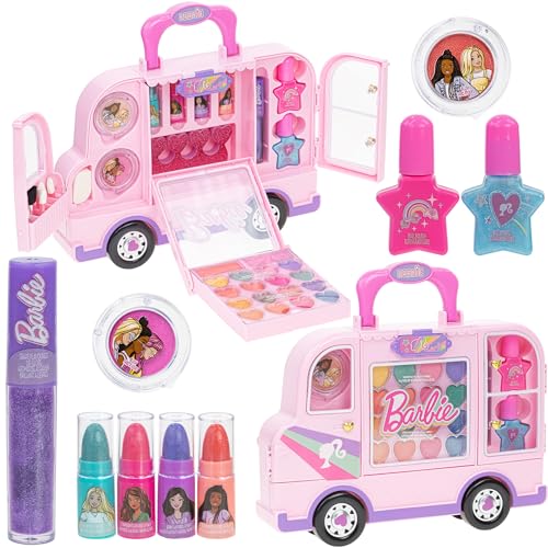 Barbie-Auto-Schminkset für Mädchen, echtes abwaschbares Schminkset, DIY-Schminke für 6, 7, 8, 9, 10, 11 und 12 Jährige von Townley Girl Barbie-Auto-Schminkset für Mädchen, echtes abwaschbares Schminkset, DIY-Schminke für 6, 7, 8, 9, 10, 11 und 12 Jährige von Townley Girl von Townley Girl