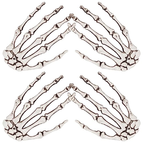 Towviy 4 Stück Halloween Skelett Hände Kunststoff Realistische Skeletthände Lebensgröße Menschliche Hand Knochen für Halloween Requisiten Deko Halloween Horror Party Karneval Spukhaus Deko (15 * 9cm) Towviy 4 Stück Halloween Skelett Hände Kunststoff Realistische Skeletthände Lebensgröße Menschliche Hand Knochen für Halloween Requisiten Deko Halloween Horror Party Karneval Spukhaus Deko (15 * 9cm) von Towviy