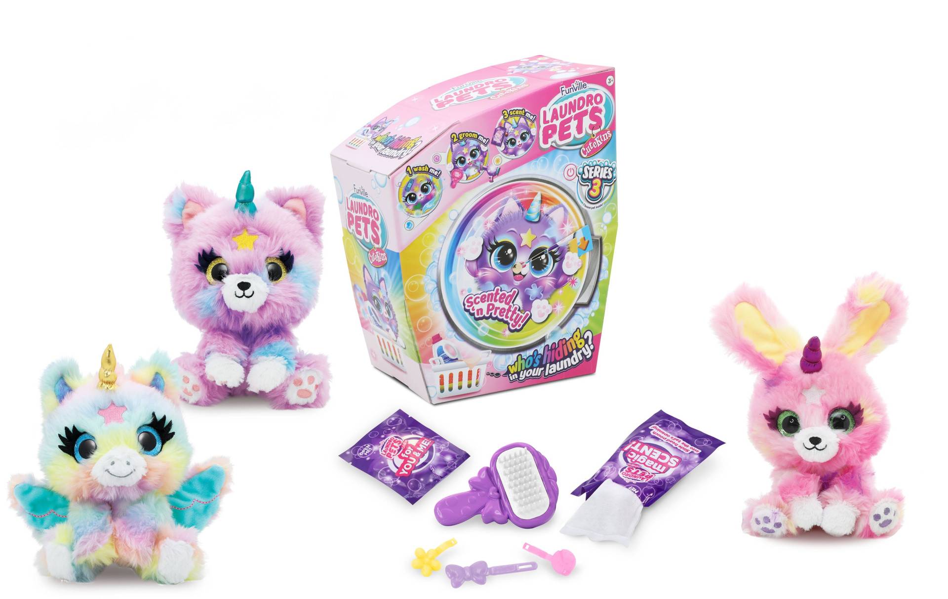 Funville Laundro Pets Cutekins Serie 3 Haustiere Gemischte Auswahl von Toyrock