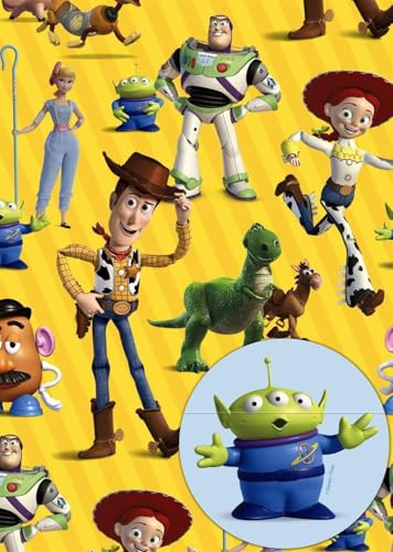 Toy Story 4 Geschenkpapier, 2 Bögen und 2 Geschenkanhänger. von Toy Story 4