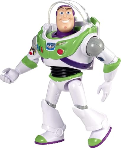 Mattel GGX30 - Toy Story 4 Buzz Lightyear mit Schild Spielzeug Action Figur, ab 3 Jahren, 17 cm von Disney Pixar Toy Story