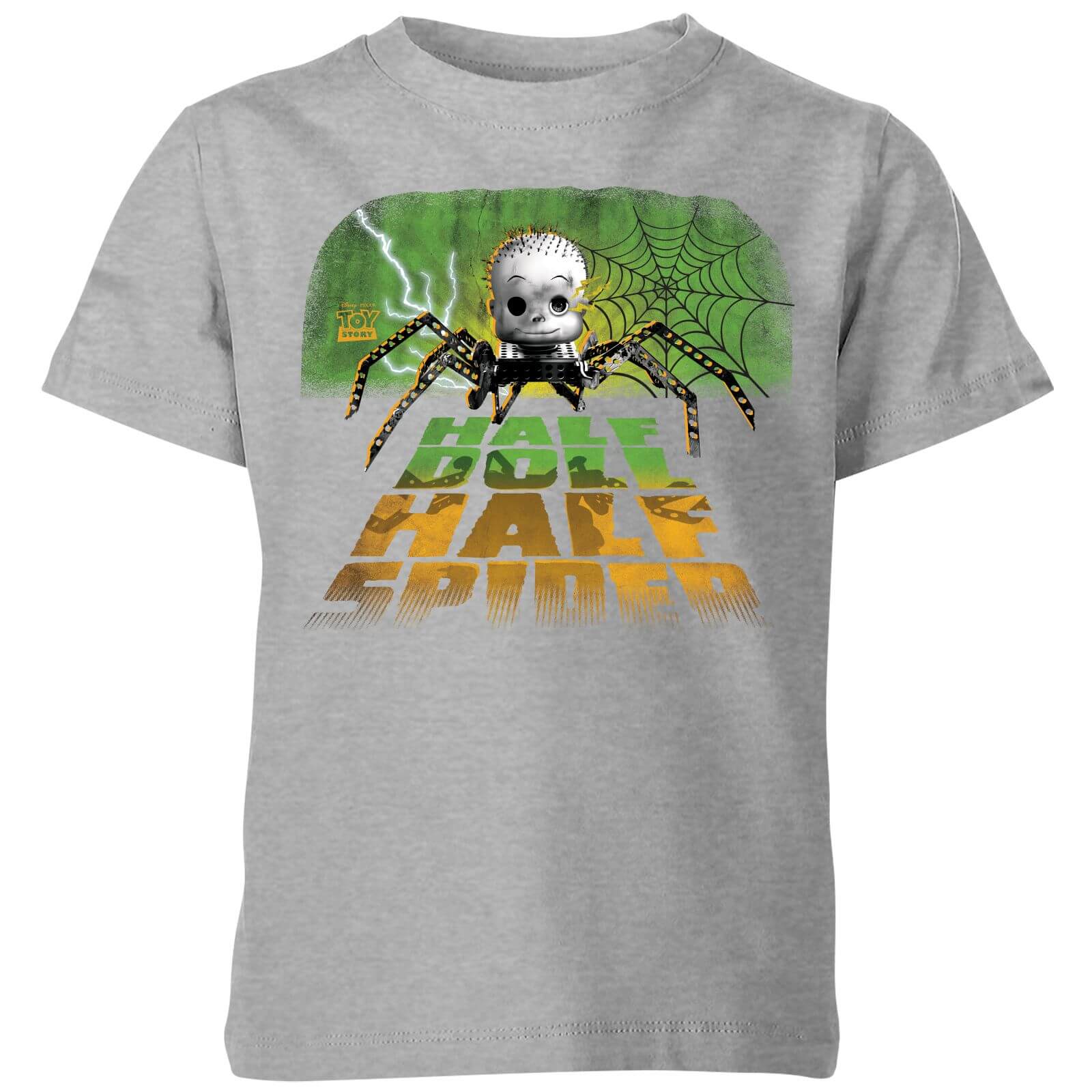 Toy Story Half Doll Half Spider Kinder T-Shirt - Grau - 3-4 Jahre von Original Hero