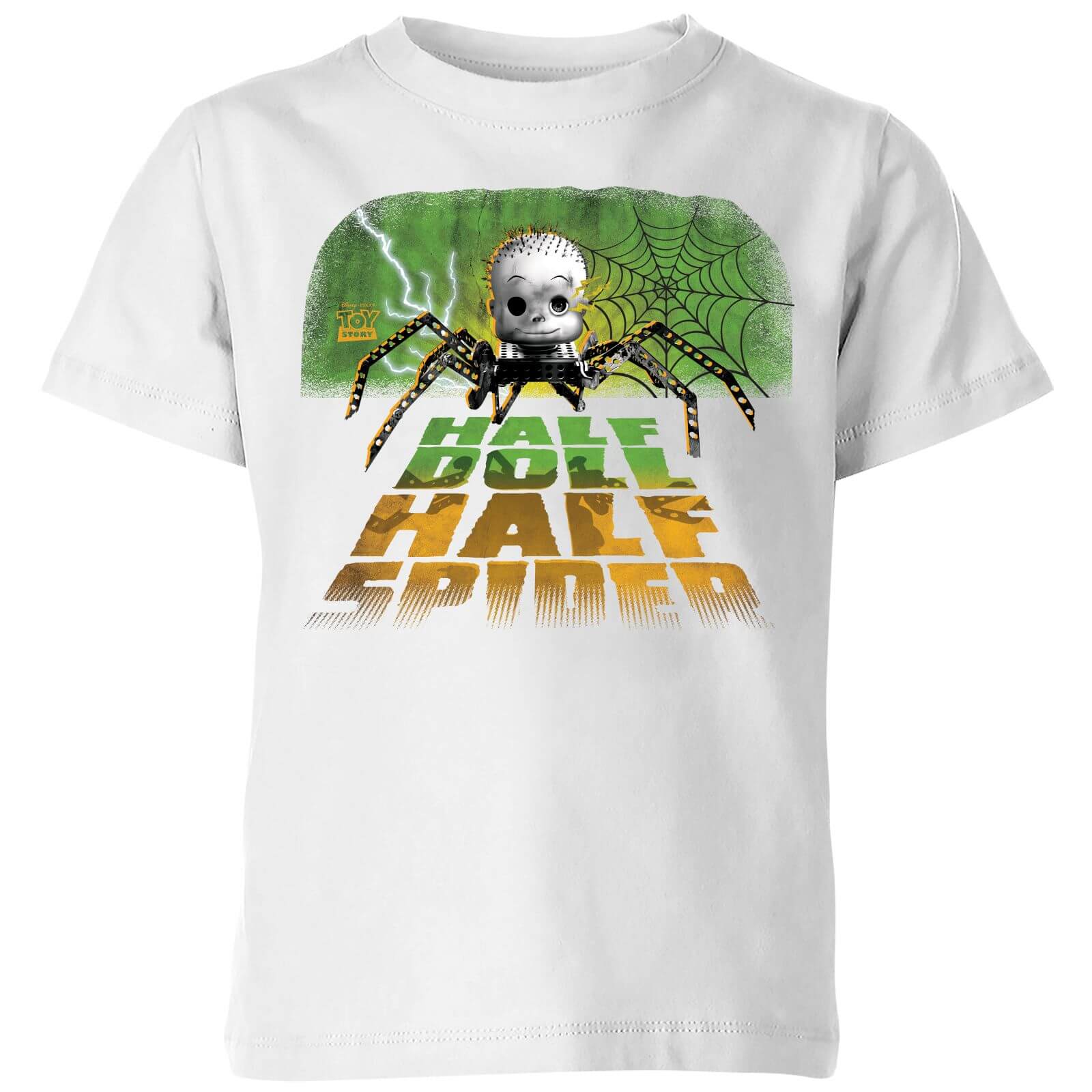 Toy Story Half Doll Half-Spider Kinder T-Shirt - Weiß - 5-6 Jahre von Pixar