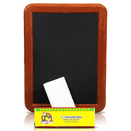 1 x Schreibtafel mit Kreide und Schwamm, ca. 20x14 cm von Toy Trade