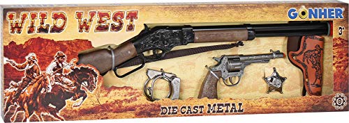 Gonher 498/0 - Wild West-Set mit Revolver und Gewehr 8-Schuss von ToyCentre