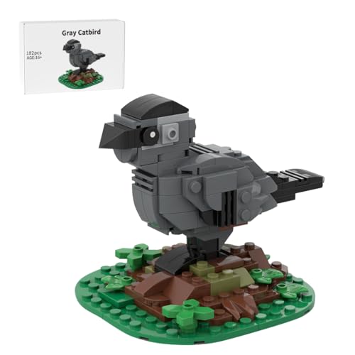 ToyGhillied Grauer Katzenvogel Bauklötze Set, Realistisches Vogelmodell mit detailliertem Design, Tolles Geschenk für Vogelliebhaber, Desktop Dekoration, MOC-206846, 182PCS ToyGhillied Grauer Katzenvogel Bauklötze Set, Realistisches Vogelmodell mit detailliertem Design, Tolles Geschenk für Vogelliebhaber, Desktop Dekoration, MOC-206846, 182PCS von ToyGhillied