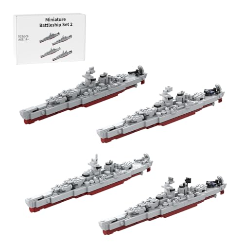ToyGhillied Miniatur-Ozeandampfer-Bausteine, Kriegsschiff-Modellbausätze aus dem Zweiten Weltkrieg, Sammler-MOC für Jugendliche, entworfen von The Bobby Brix Channel (929 Teile) von ToyGhillied