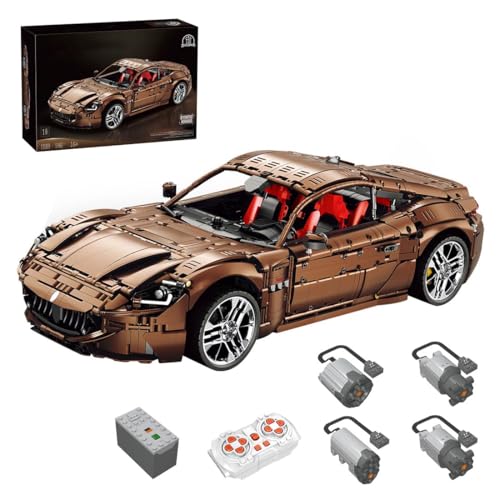 ToyGhillied Sportwagen Bausteine Set das fährt, 1:8 Klemmbausteine Auto Bausatz Supersportwagen Modellbausatz, MOC Car Rennwagen Modellauto Spielzeug Geschenk Erwachsene (Dynamische /5480 Teile) von ToyGhillied