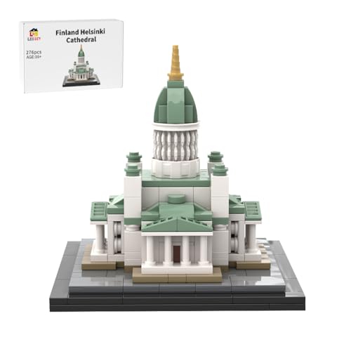ToyGhillied Straßenszenen-Baustein-Set zum Ausstellen, Dom zu Helsinki Modular Klemmbausteine, 276Teile, Sammler-Modellbausätze, Geschenke für Ziegelliebhaber von ToyGhillied