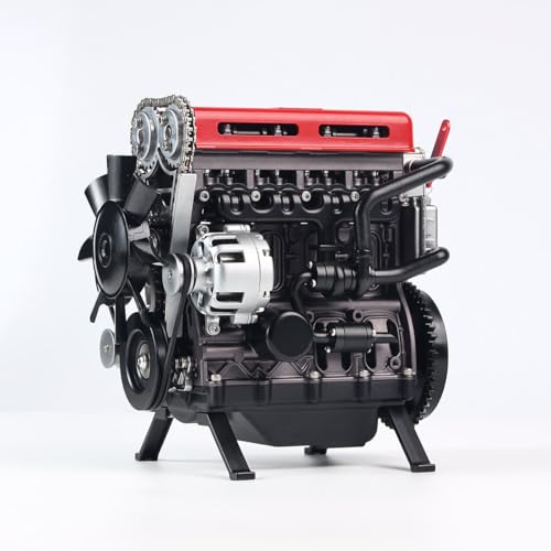 ToyGhillied TECH L4 Motormodell, DM111 3D-Metall-Turbomotor, Maschinenbau, L4-Motor-Modellbausatz, Physik-Set für Erwachsene (364 Teile) von ToyGhillied