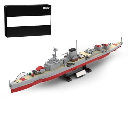 ToyGhillied Technik Kriegsschiff Modellbaukasten, 1016 Stück 1/300 Militär WW2 Seekriegsschiff Leipzig Modulares Bauklötze MOC Kreative Modell Bausteine, Kompatibel mit weltberühmten Klemmbausteine ToyGhillied Technik Kriegsschiff Modellbaukasten, 1016 Stück 1/300 Militär WW2 Seekriegsschiff Leipzig Modulares Bauklötze MOC Kreative Modell Bausteine, Kompatibel mit weltberühmten Klemmbausteine von ToyGhillied