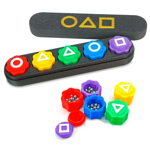 ToyPlash - Set 5 Steine Gonggi Spiel – Gonggi Steine Original Korea - Gongi Spiel für Kinder & Erwachsene - Korean Stein Traditionell - Gongi Korean Game Original - Jackstones Game (Fall) von ToyPlash