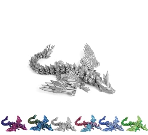 ToySupplyFun 3D-gedruckter Kristalldrache, Blau von ToySupplyFun